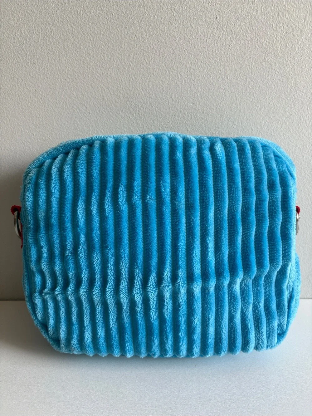 Delia’s Y2K Inspired Blue Velour Mini Crossbody Bag Rainbow Retro